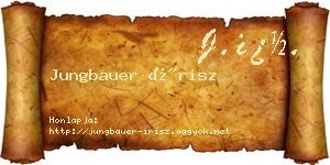 Jungbauer Írisz névjegykártya